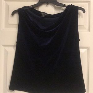 Midnight Blue Velour Top Size XL